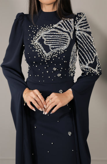 Ebru Dress - Dunkelblau