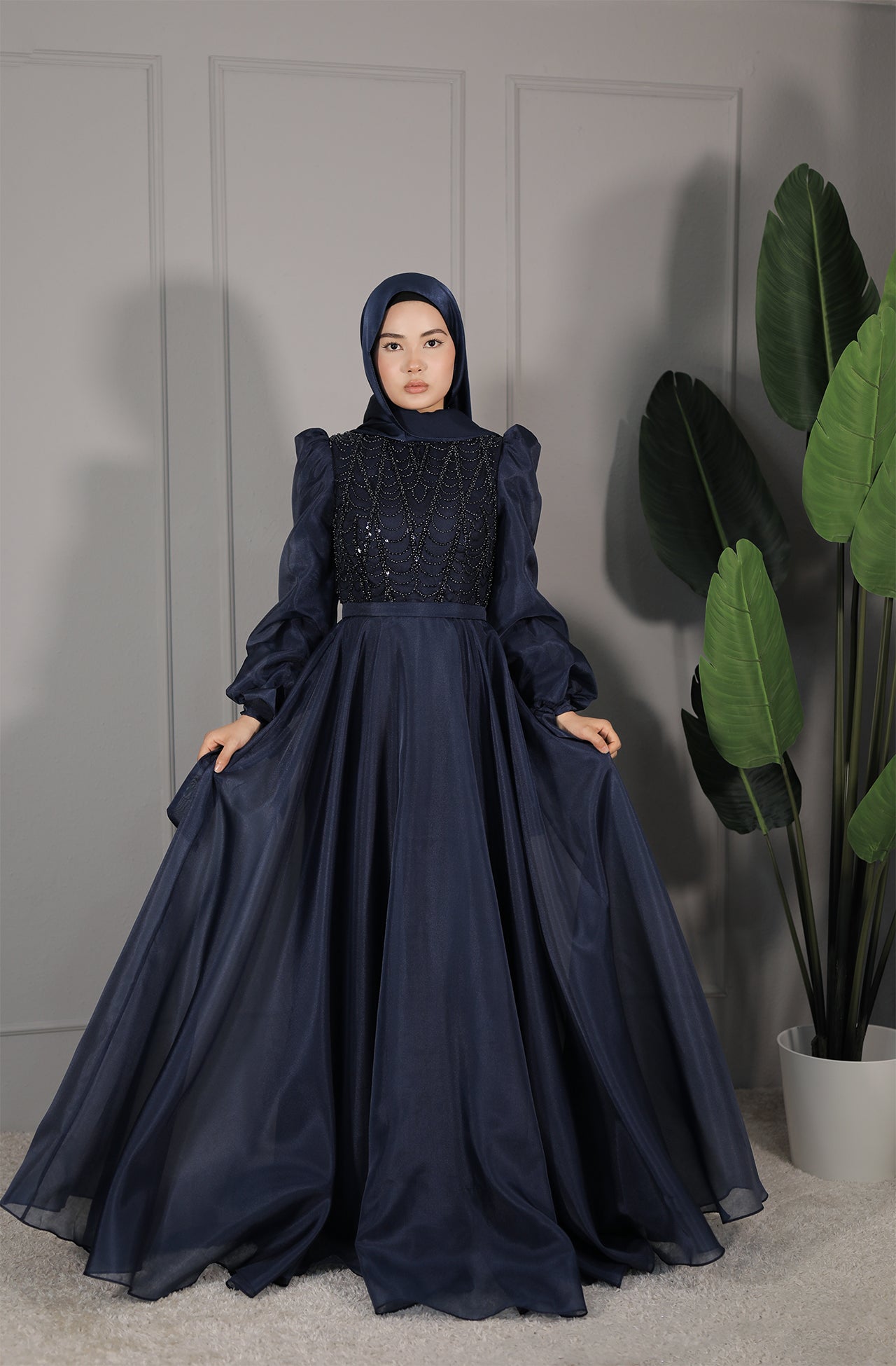 Elira Dress - Dunkelblau