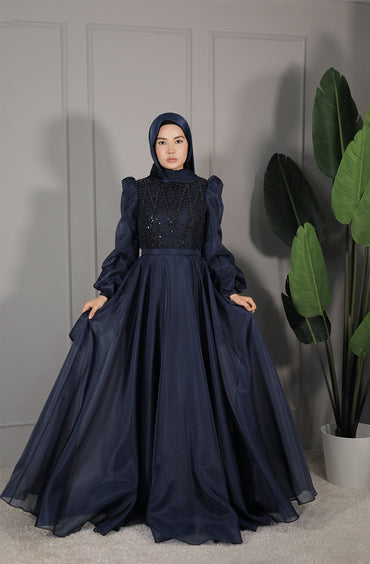 Elira Dress - Dunkelblau