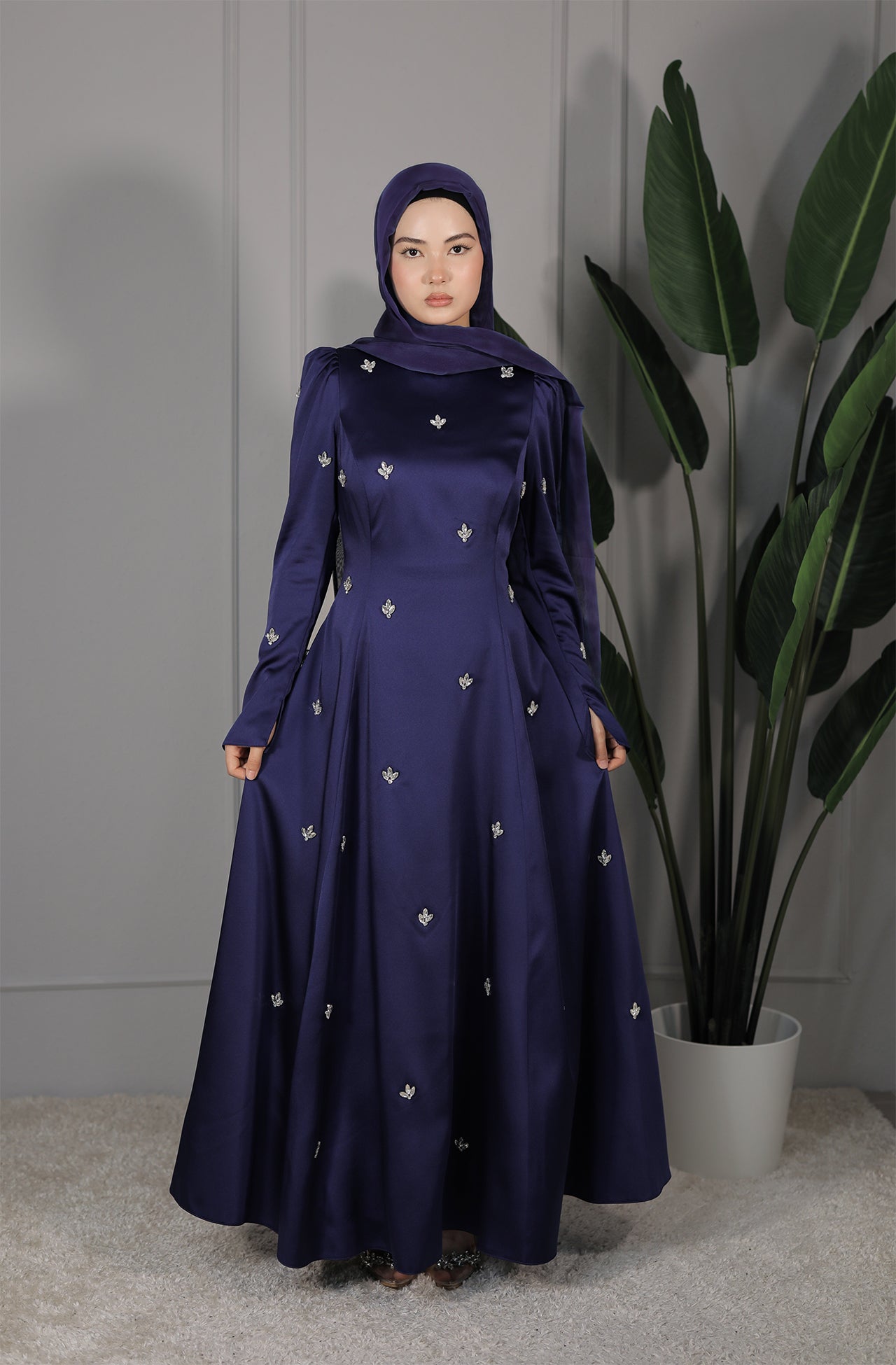 Huda Dress - Nachtblau
