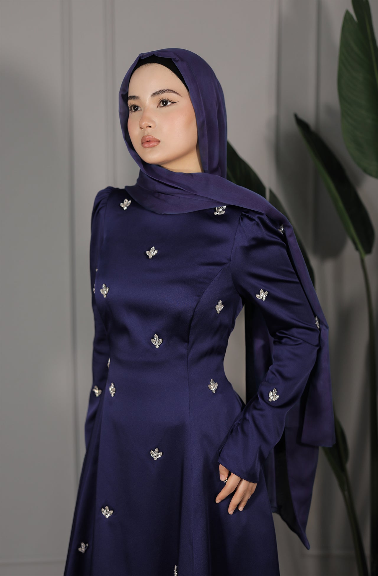 Huda Dress - Nachtblau