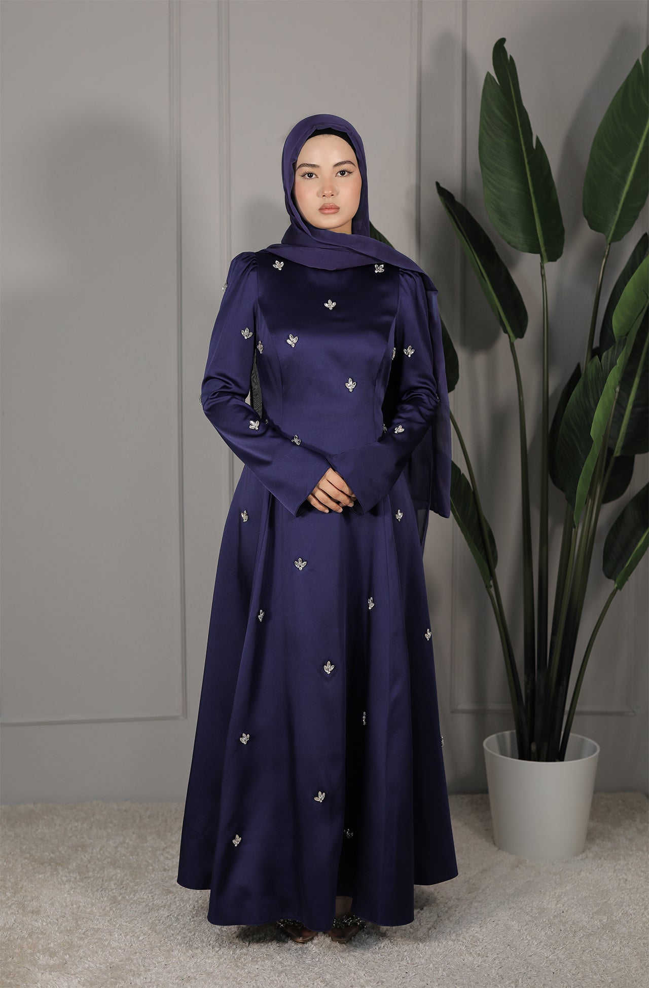 Huda Dress - Nachtblau