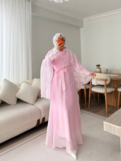 Elegantes Maxikleid in Rosa – Modest Fashion Damenkleid