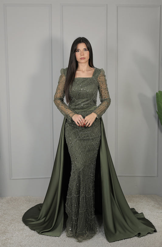 Lena Dress - Khaki Grün