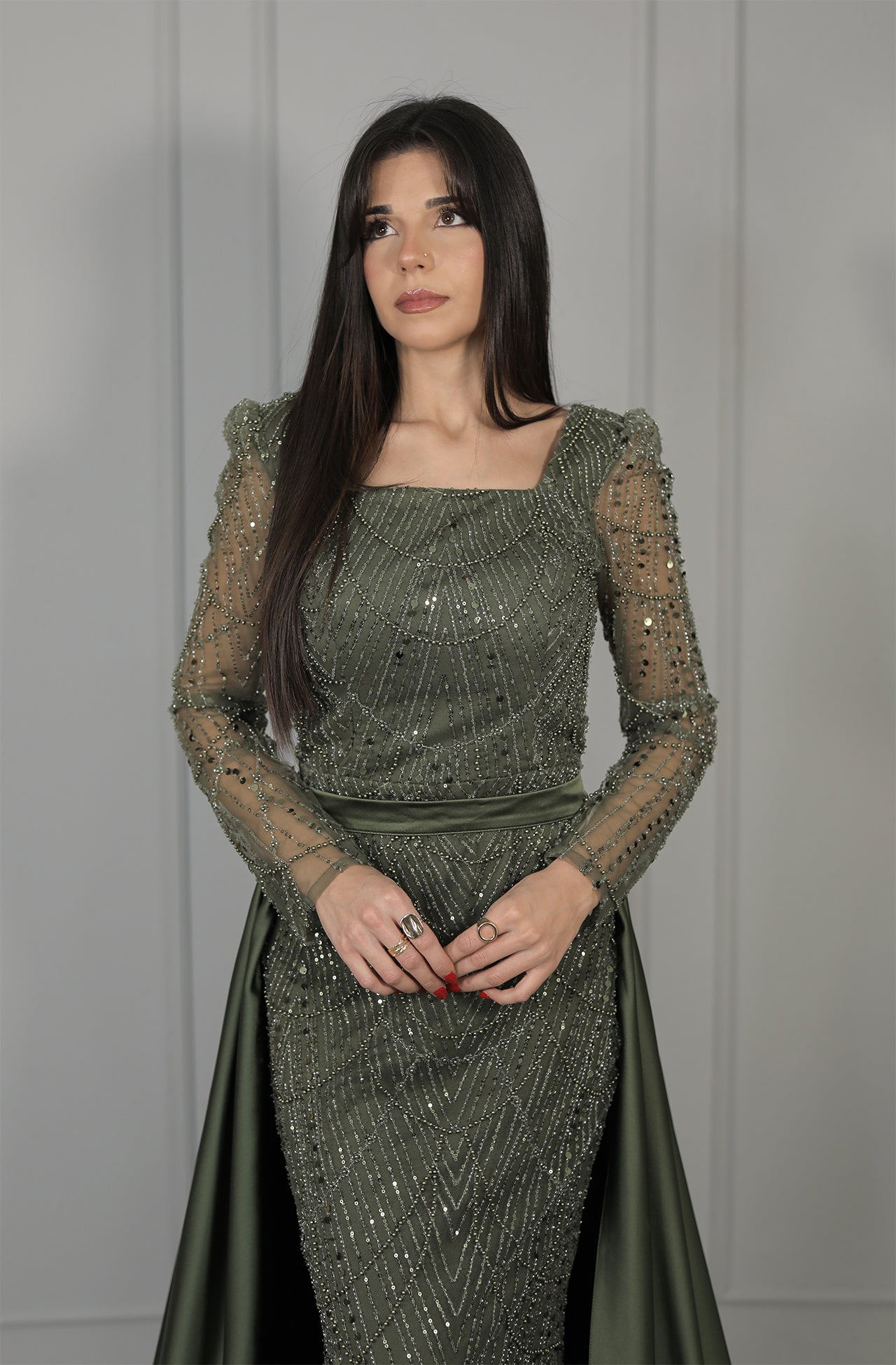 Lena Dress - Khaki Grün