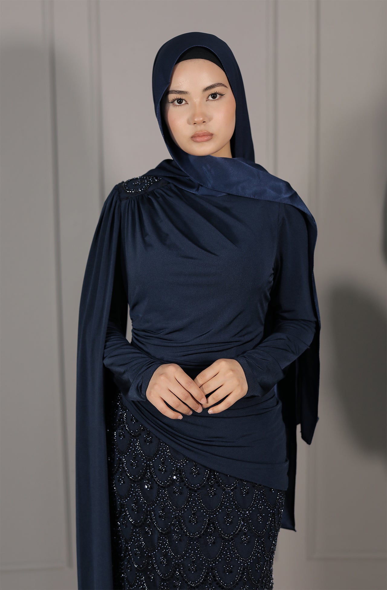 Liyana Dress - Dunkelblau