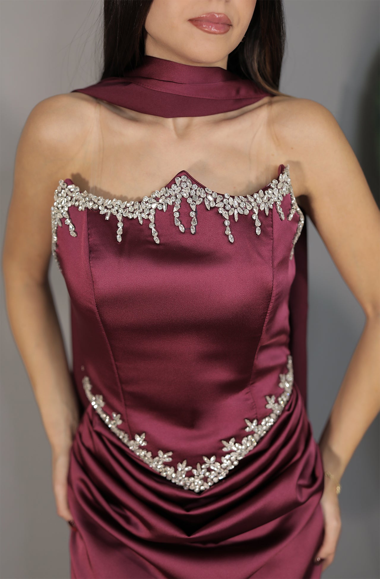 Mira Dress - Dunkelmagenta