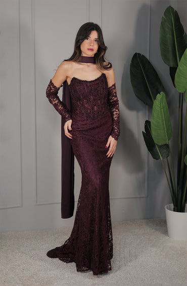 Nila Dress - Burgunderrot