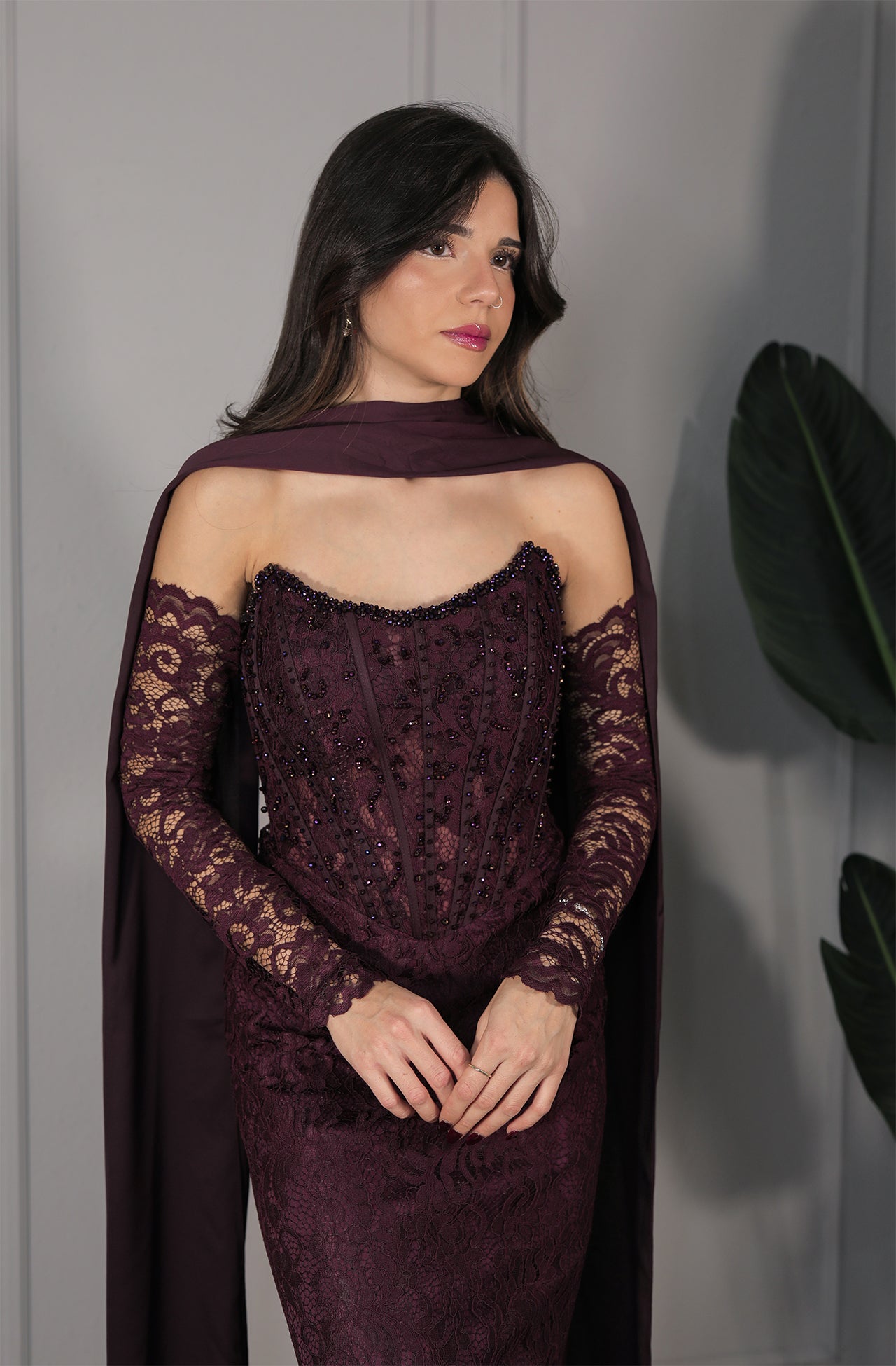 Nila Dress - Burgunderrot