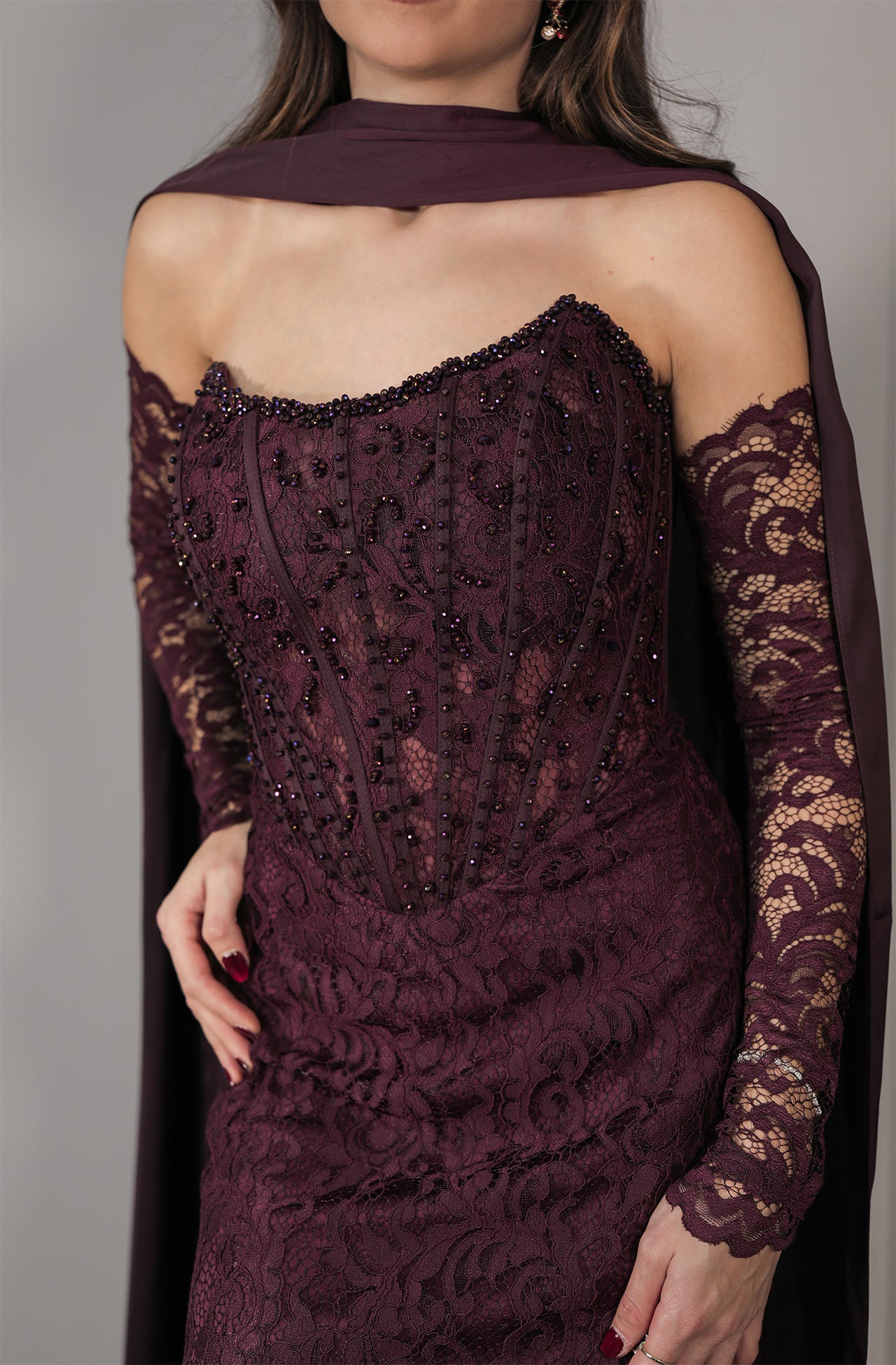 Nila Dress - Burgunderrot