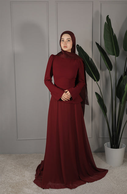 Rania Dress - Bordeaux