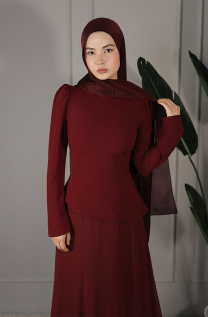 Rania Dress - Bordeaux