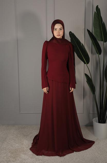 Rania Dress - Bordeaux