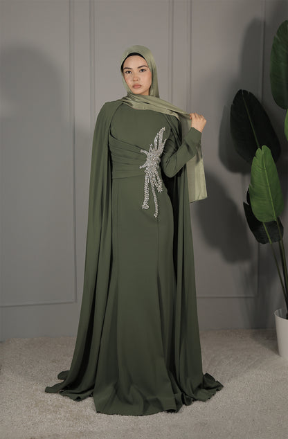 Rania Dress - Olivgrün