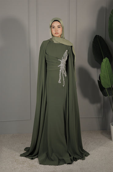 Rania Dress - Olivgrün