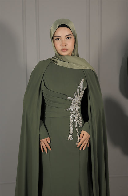 Rania Dress - Olivgrün