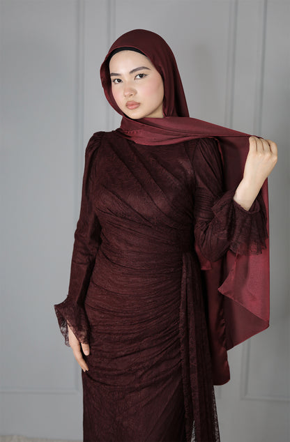 Risa Dress - Weinrot