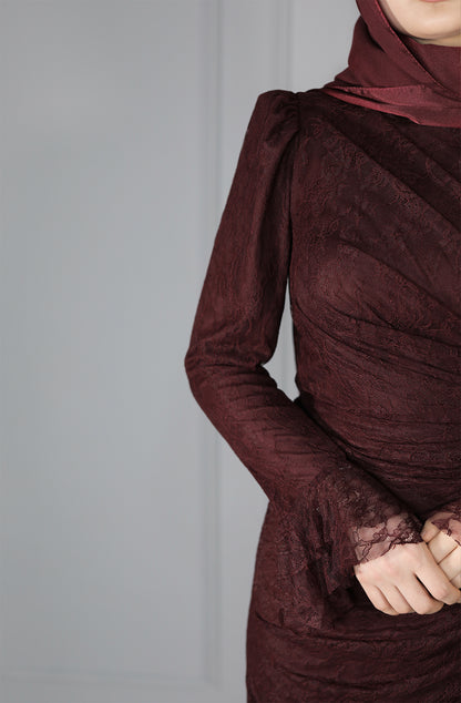 Risa Dress - Weinrot