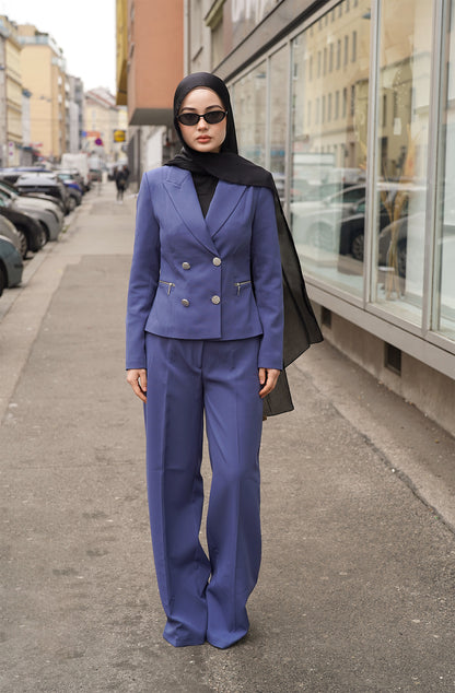 Royal Blue Power Suit – 2-teiliges Set