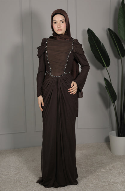 Samra Dress - Dunkelbraun