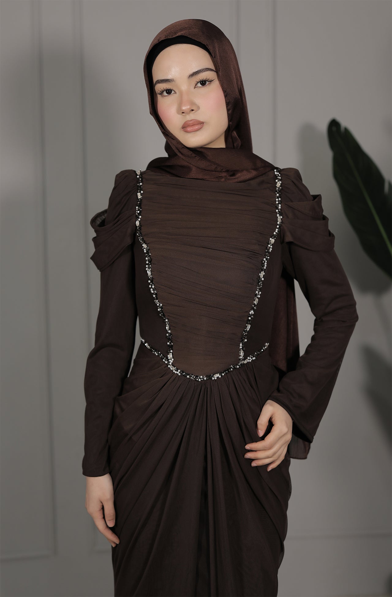 Samra Dress - Dunkelbraun