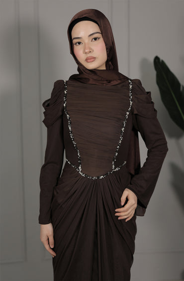 Samra Dress - Dunkelbraun