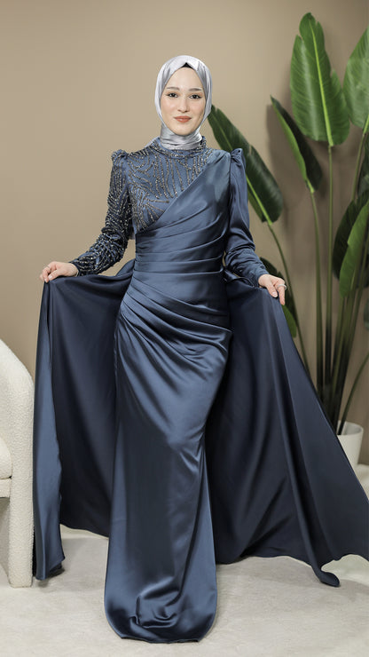 Mera Blaue AbendKleid