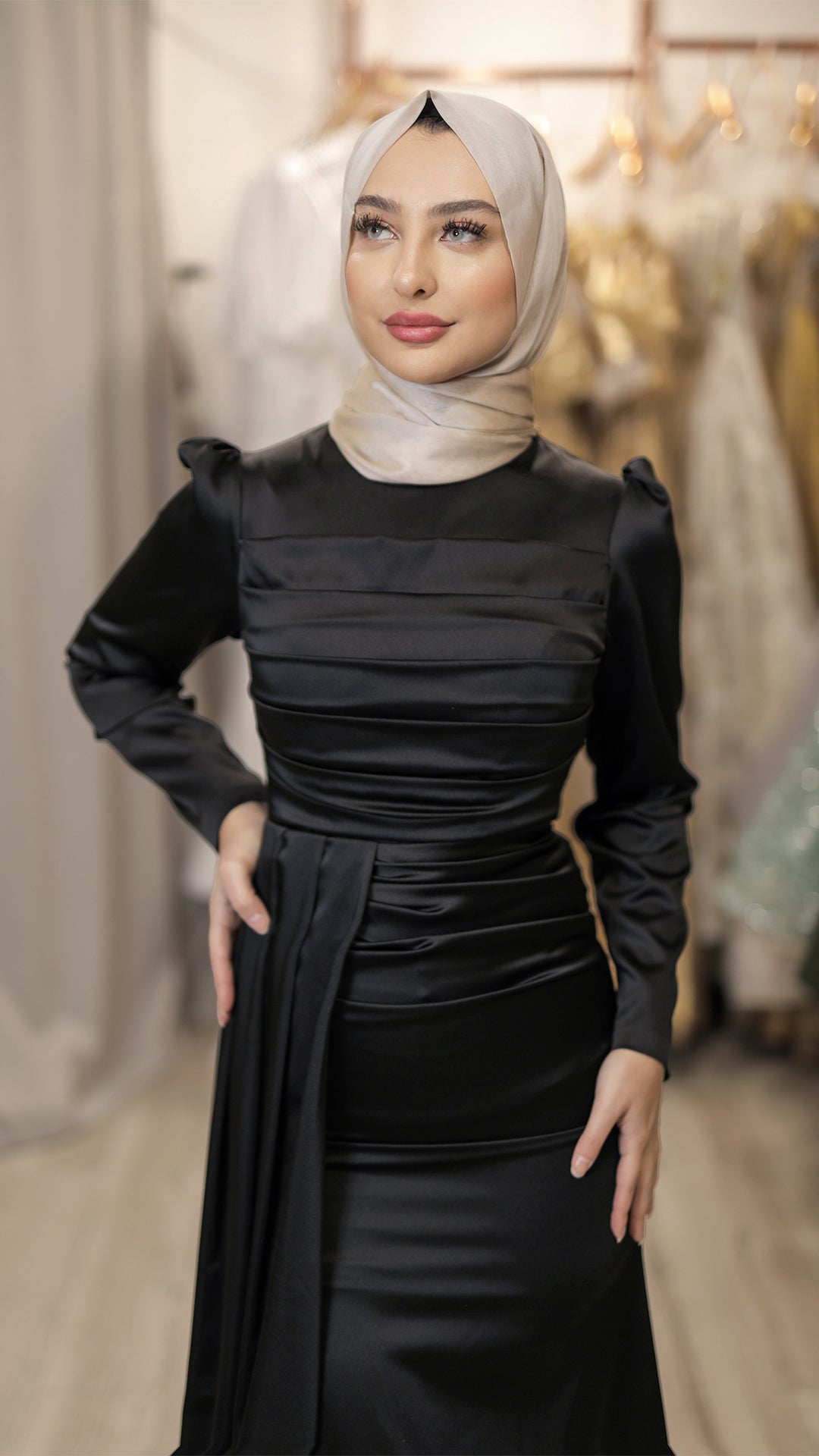 Modest Beauty Abaya Schwarz