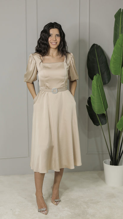 Esin Dress-Beige