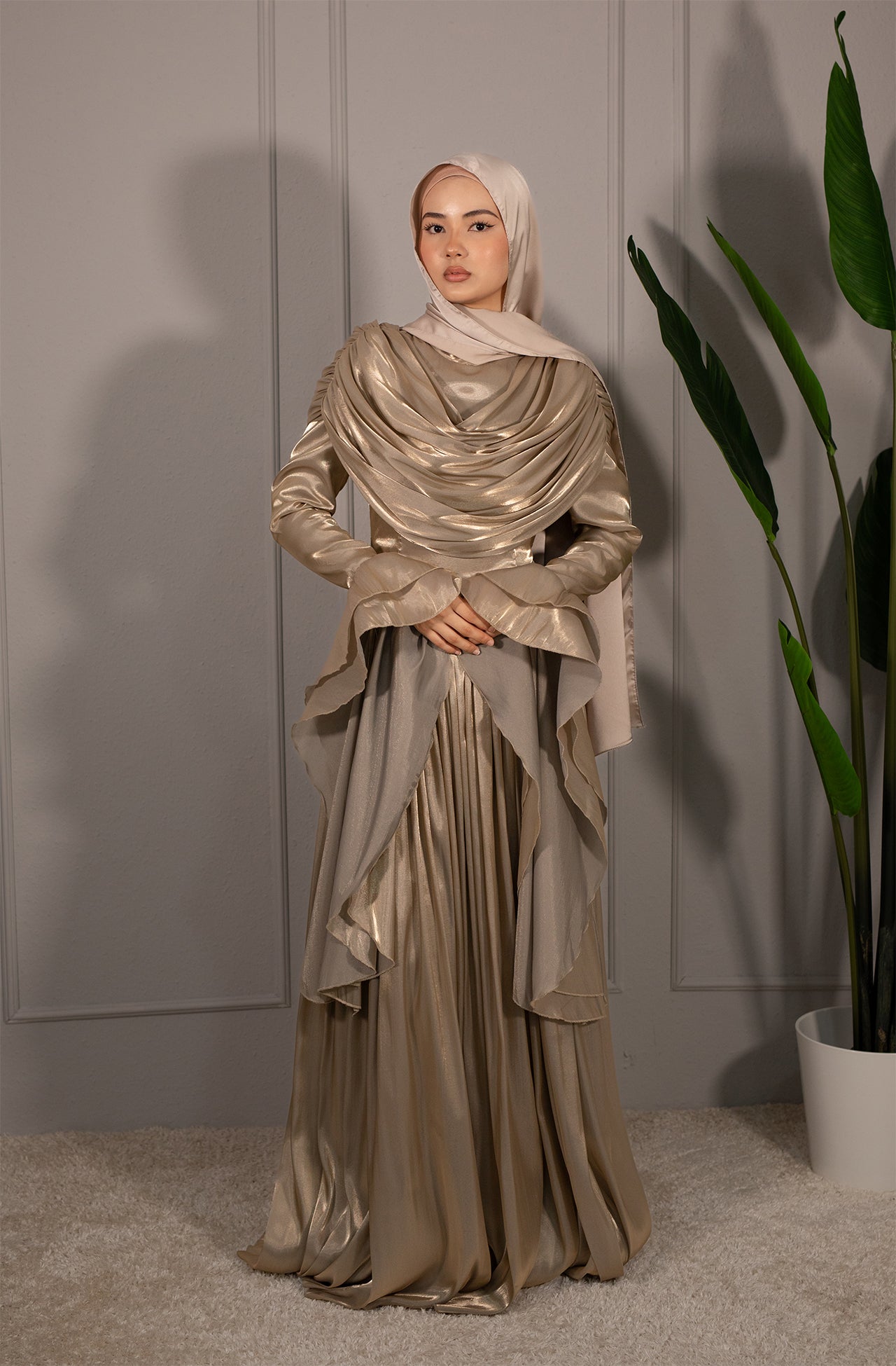 Zeyn Dress - Minkfarbe