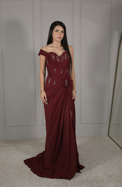 Ahen Dress - Bordeaux