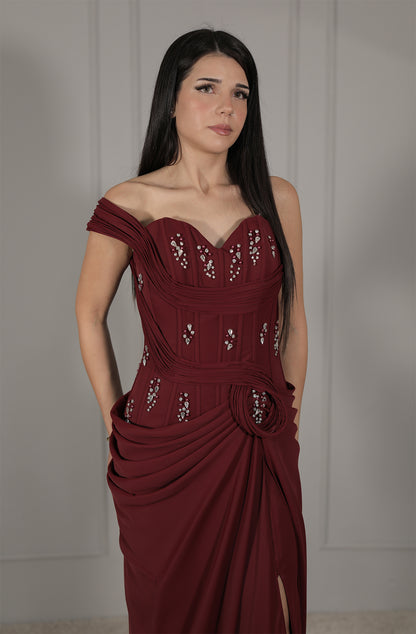 Ahen Dress - Bordeaux