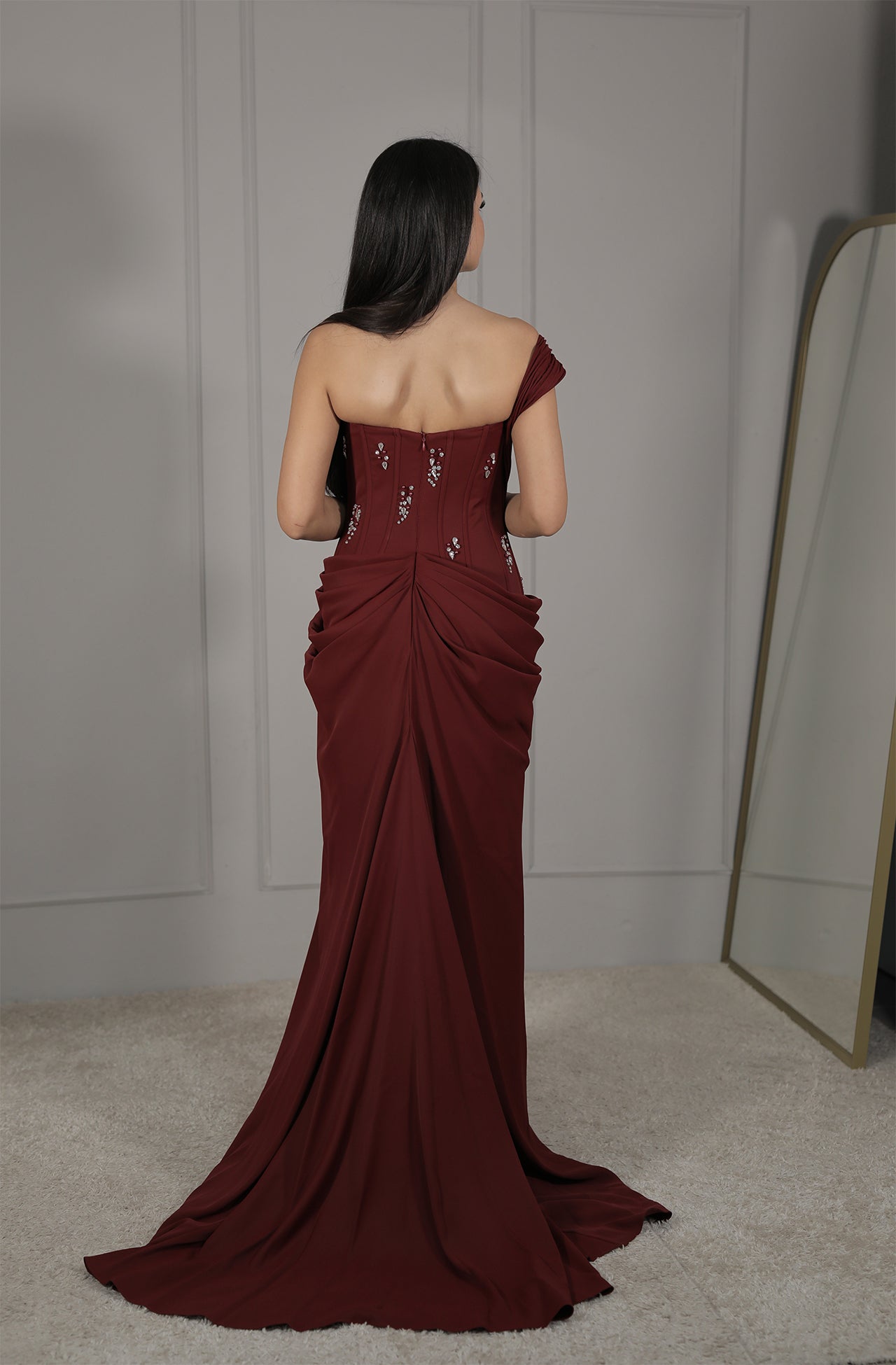 Ahen Dress - Bordeaux