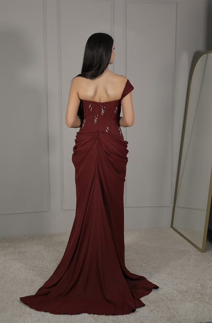 Ahen Dress - Bordeaux