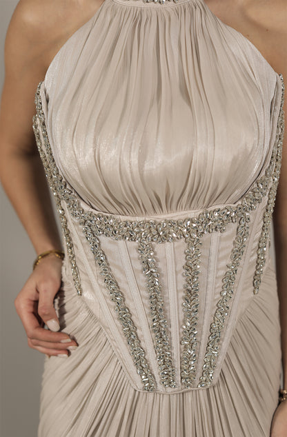 Alya Dress - Elfenbein-Steinfarbe