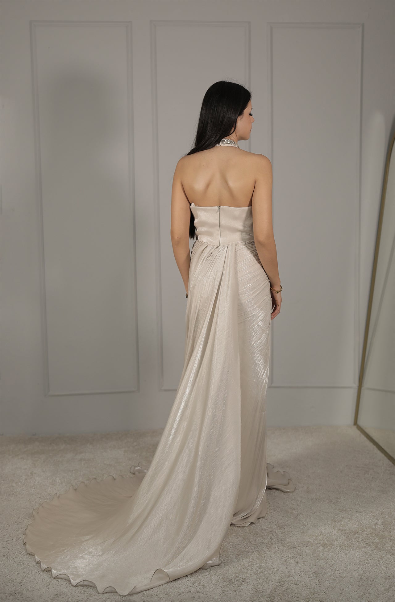 Alya Dress - Elfenbein-Steinfarbe