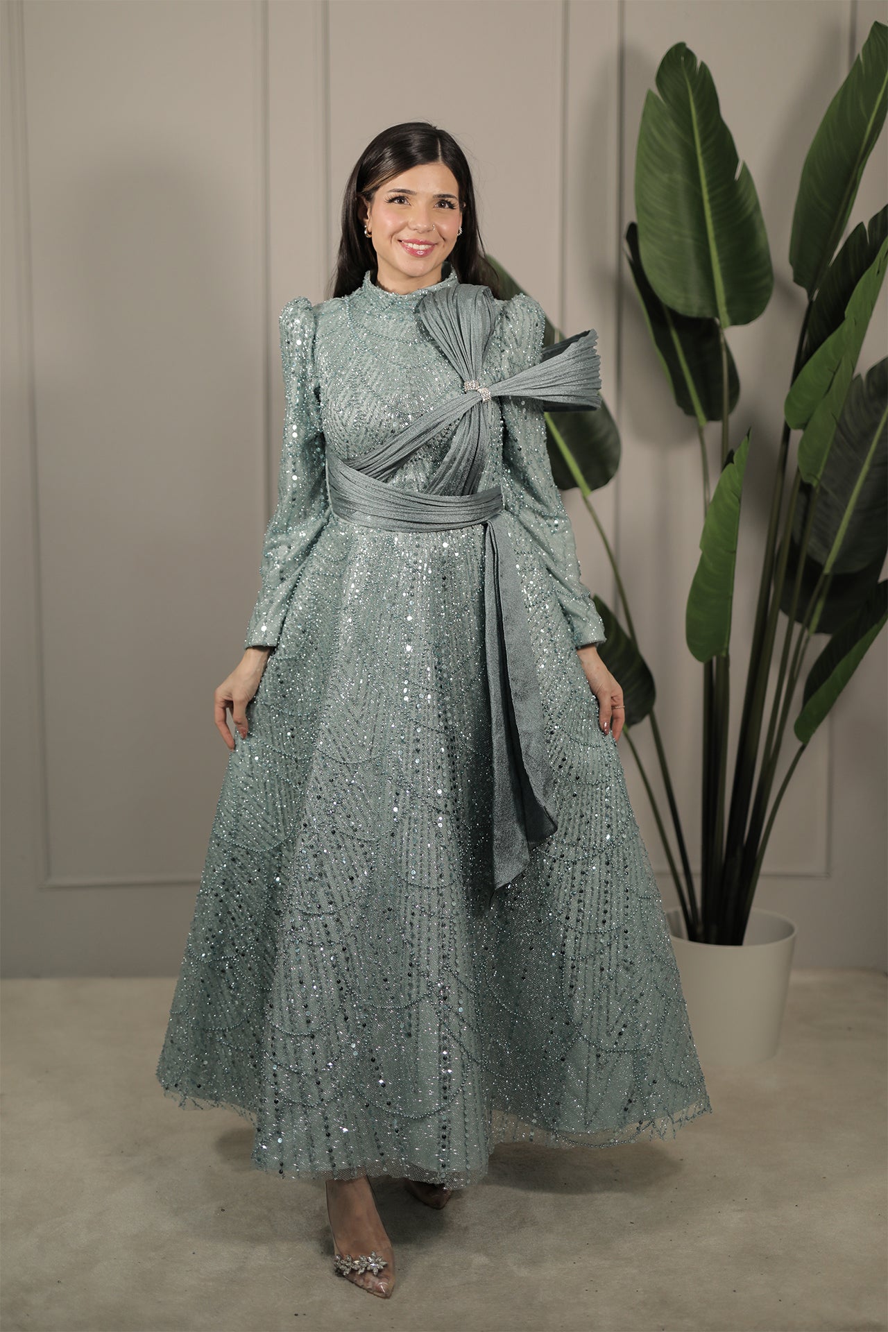 Amara Dress - Minzgrün