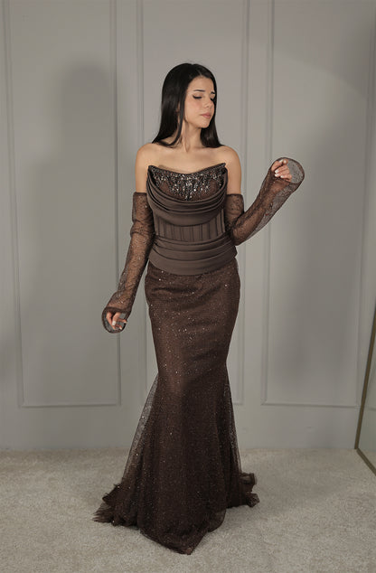 Asel Dress - Braun