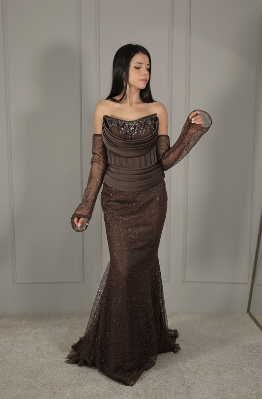 Asel Dress - Braun