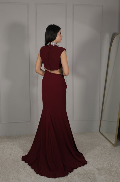 Azra Dress - Bordeaux