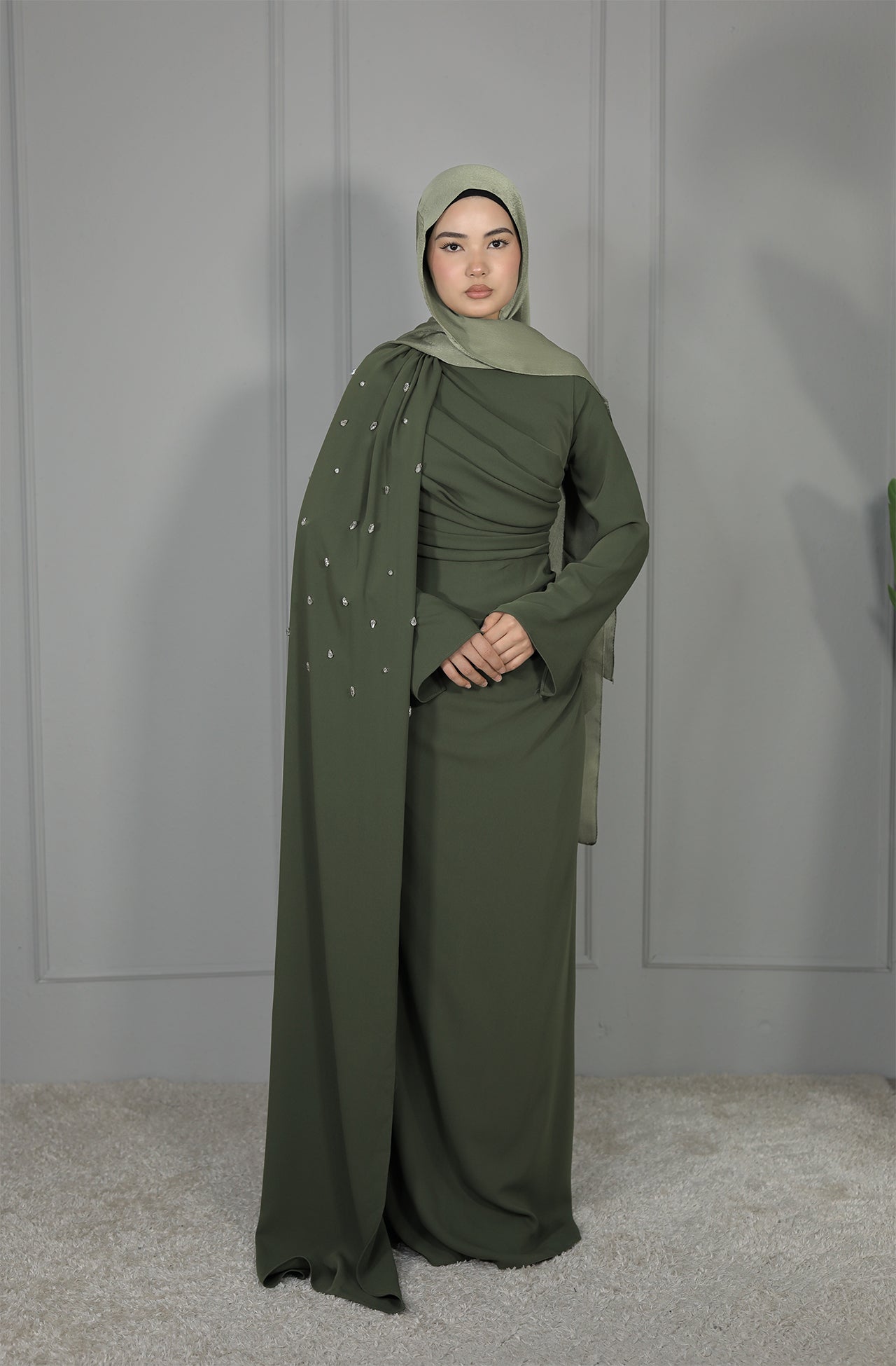 Dima Dress - Khakigrün