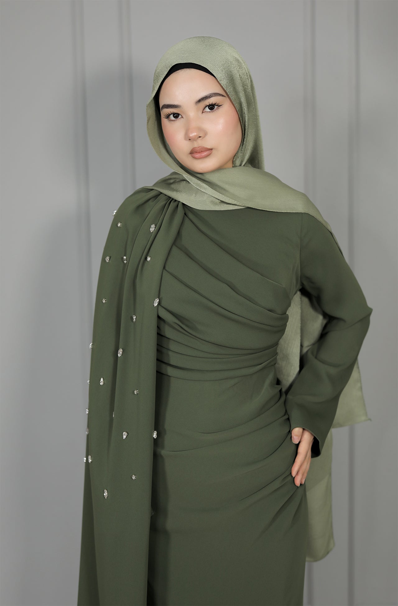 Dima Dress - Khakigrün