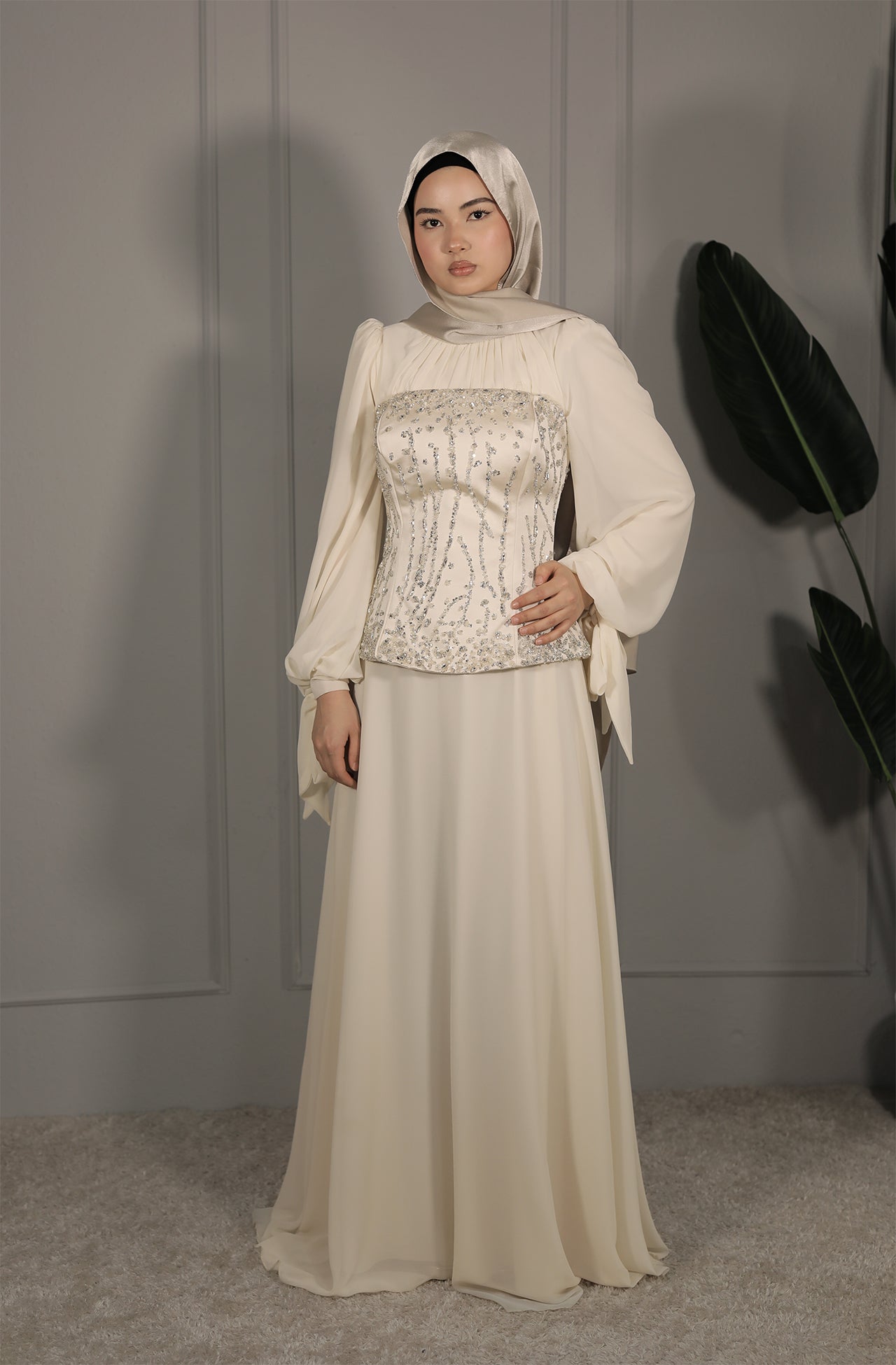Elia Dress -  Creme
