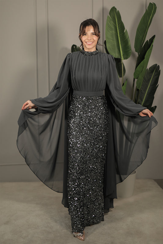 Elina Dress - Grau