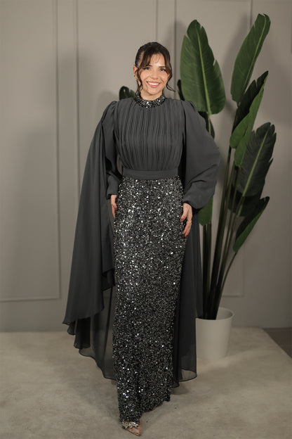 Elina Dress - Grau