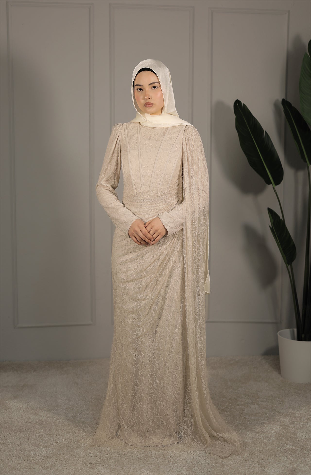 Hiba Dress - Beige