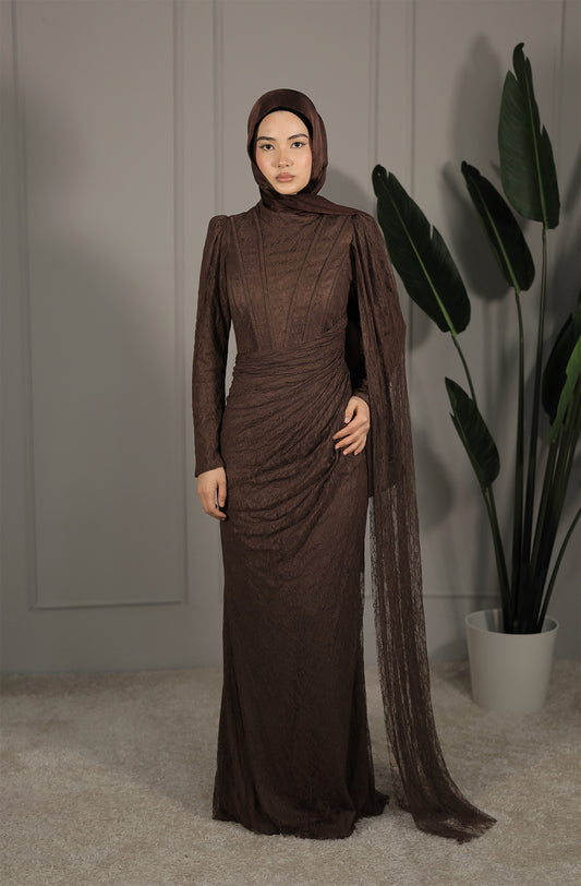 Hiba Dress - Braun