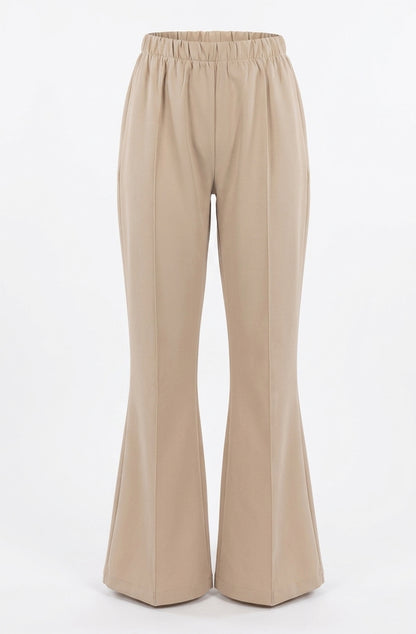 Beige Schlaghose für Damen