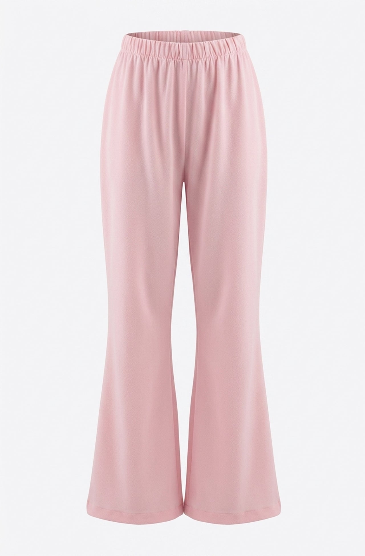 Elegante Schlaghose mit Elastischem Bund in Rosa