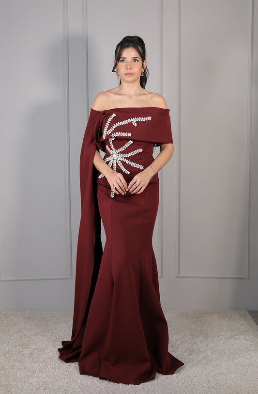 Lily Dress - Weinrot